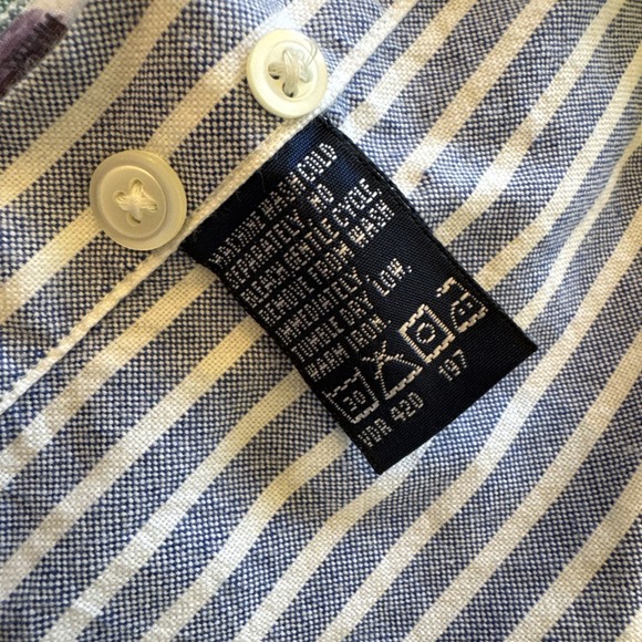 Vintage Nautica‎ Shirt Mens XL Colorblock Preppy Button Down 90s Plaid Striped - Picture 6 of 7